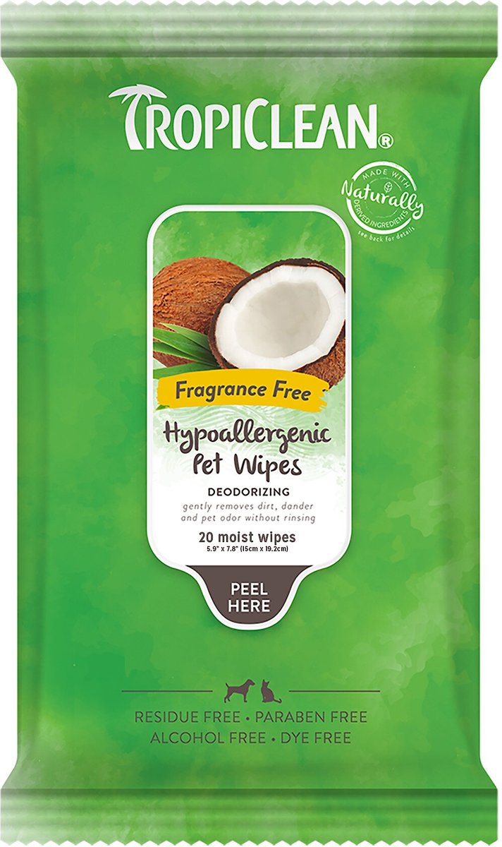 TropiClean Hypoallergenic Wipes for Pets