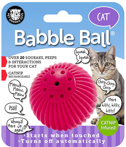 Pet Qwerks Cat Babble Ball With Catnip