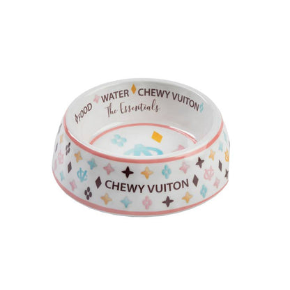 Chewy Vuiton Dog Bowl - Tails in the City