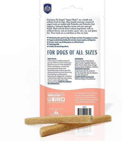 [Treats on sale 20%] Himalayan Pet Supply Yogurt Sticks - Bacon Flavor  4.8oz (5ct)