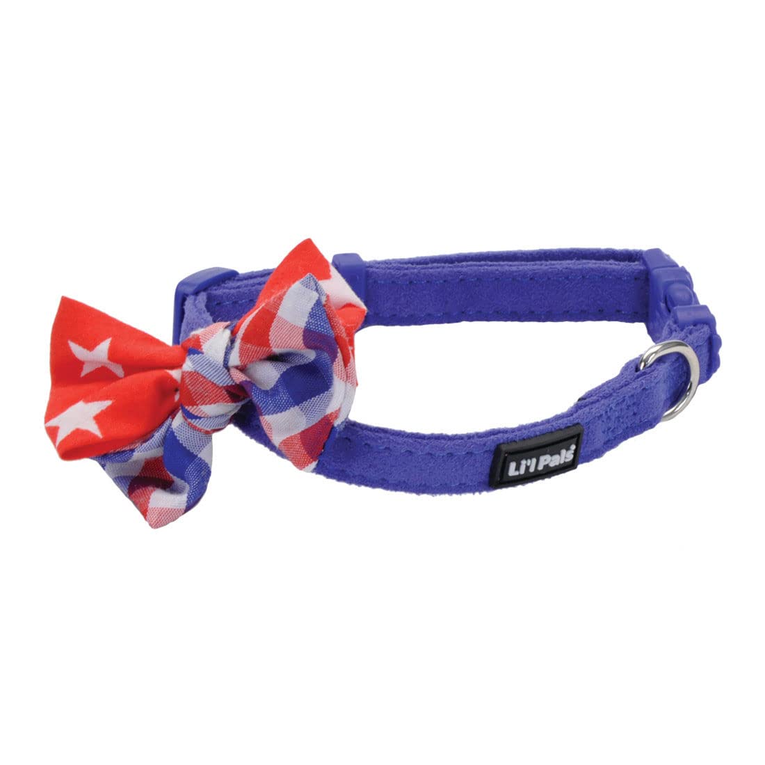 Li'l Pals Microfiber Collar Blue with Bow