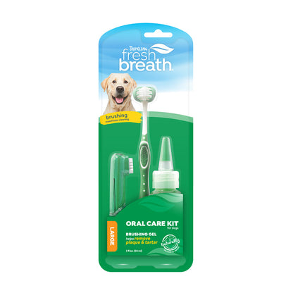 TropiClean Fresh Breath Oral Care Kit for Dogs