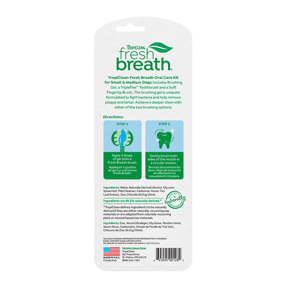 TropiClean Fresh Breath Oral Care Kit for Dogs