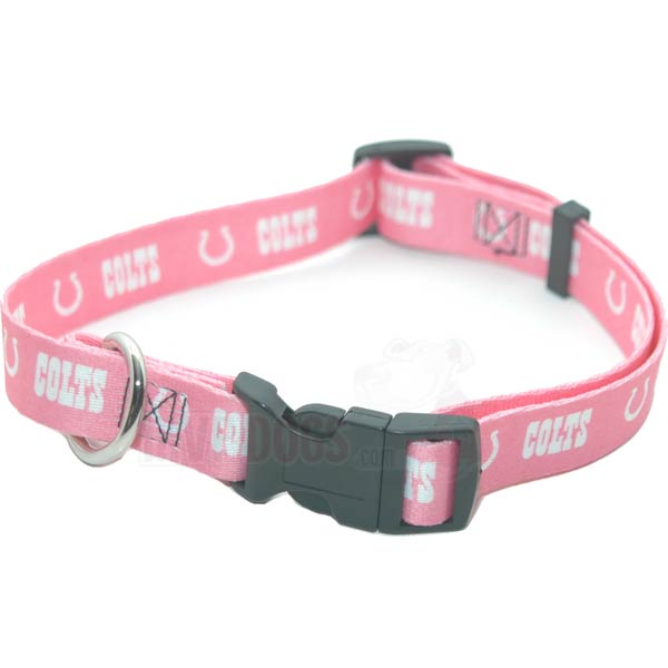 NFL Indianapolis Colts Dog Collar Blue & Pink