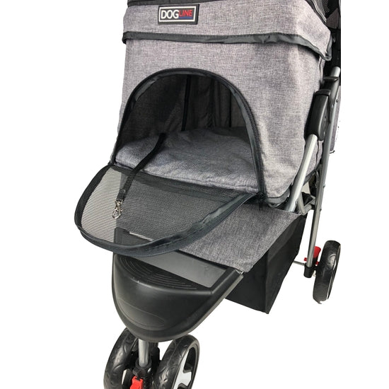 Casual Pet Stroller + Removable Cup Holder - Gray