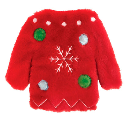 Fuzzy Stuffless Crinkle Ugly Sweater Toy 9"