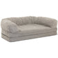 Fold Out Round Chaise Dog Bolster - Gray