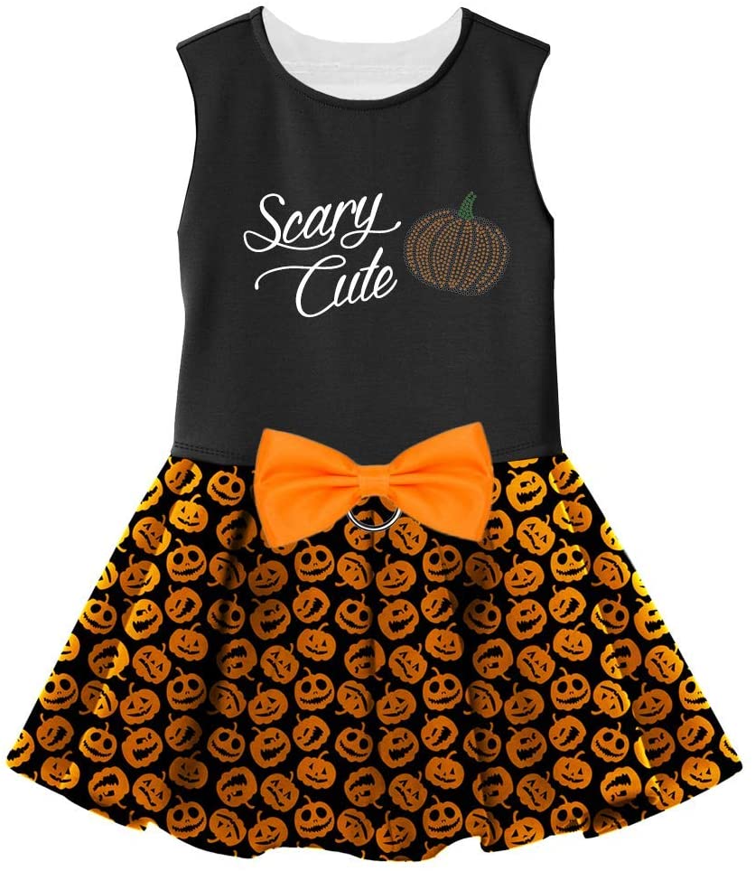 Halloween Dog Harness Dress - Scary Cute