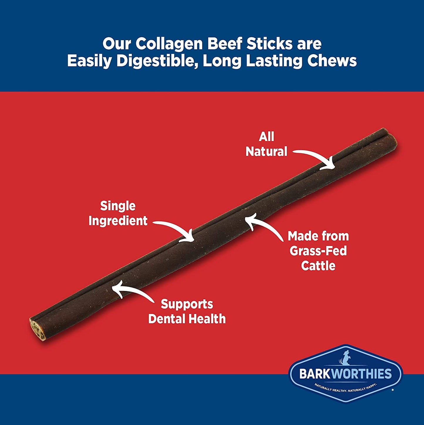 Barkworthies Beef Collagen Stick 12"