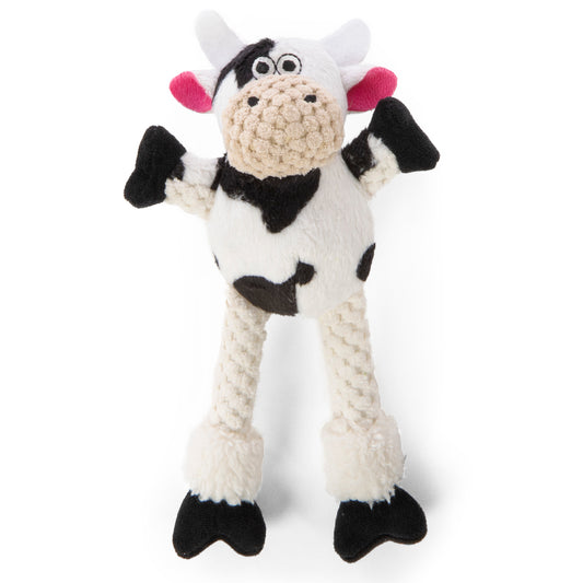 Checkers Skinny Cow Chew Guard Squeaky Plush Dog Toy
