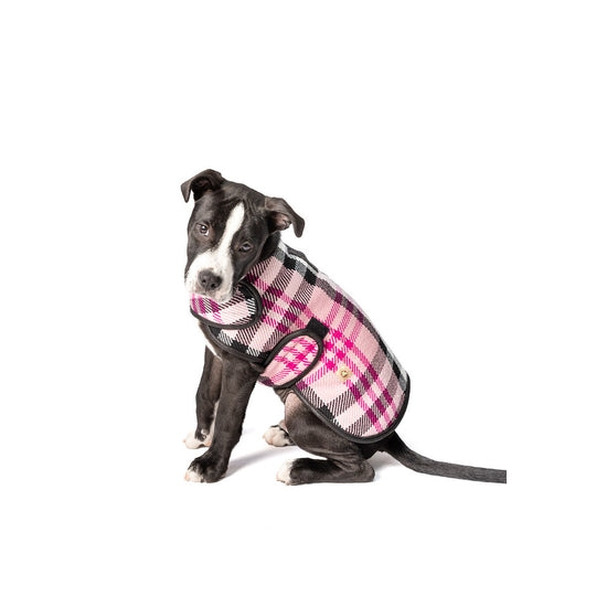 Pink Plaid Blanket Dog Coat