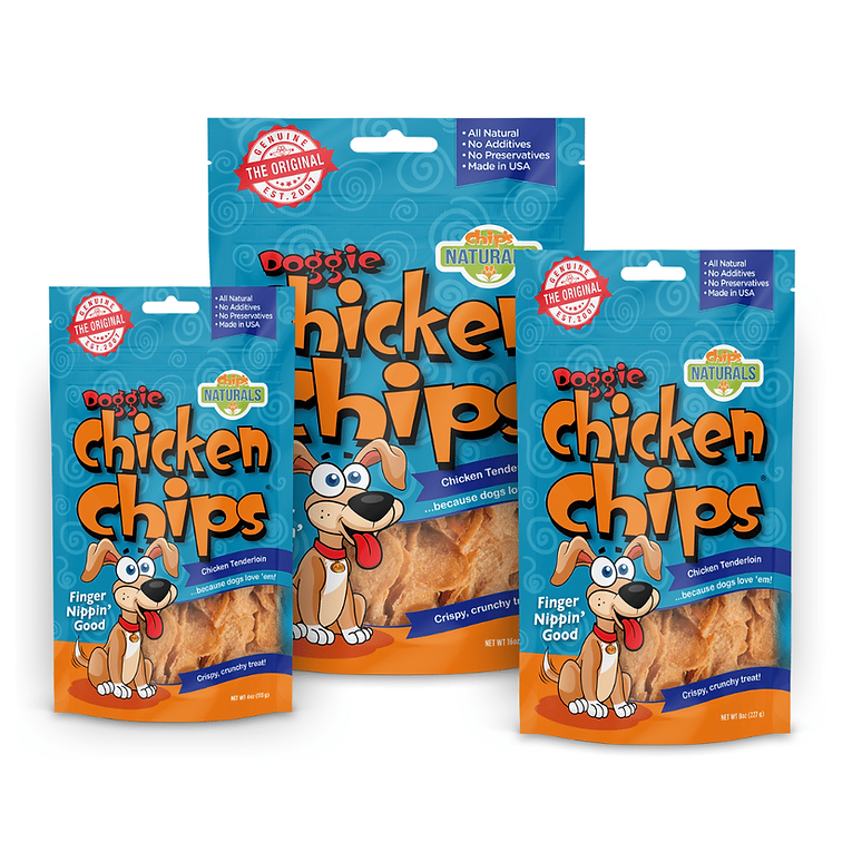 All Natural Chicken Chips- Dog Treats Made with USA Sourced Chicken