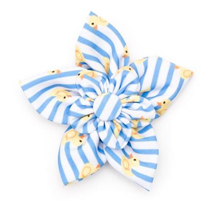 Light Blue White Stripe Rubber Duck Flower