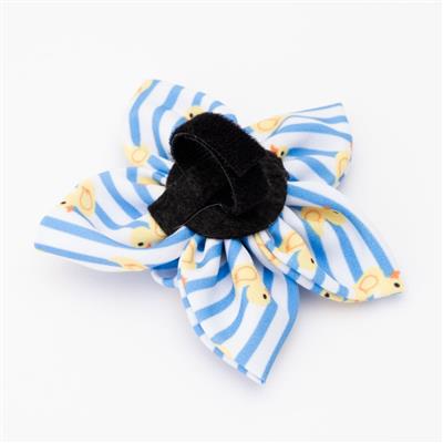 Light Blue White Stripe Rubber Duck Flower