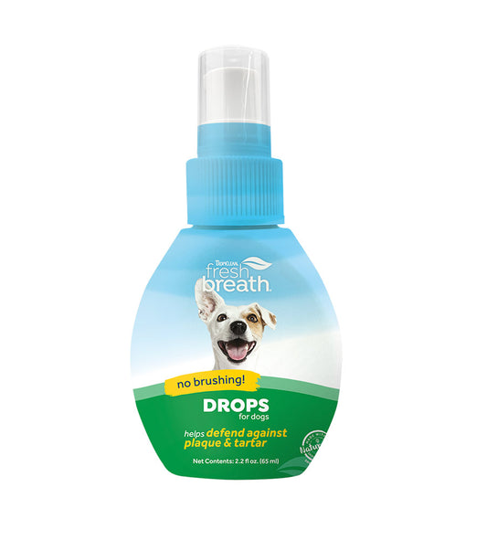 TropiClean Fresh Breath Oral Care Drops for Dogs 2.2oz