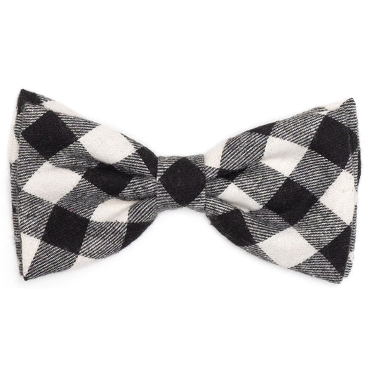 Black/Off White Buffalo Bow Tie