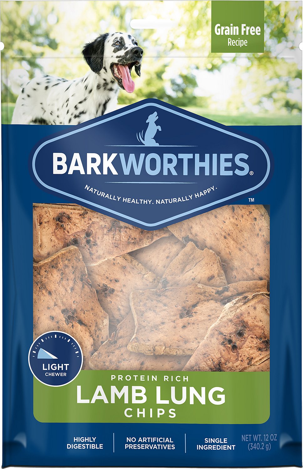 Barkworthies Lamb Lung Chips 12oz