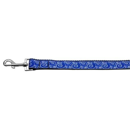 Swirly Blue Dog Leash 4ft