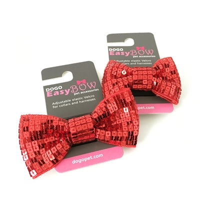 Easy Bow Sequin Red