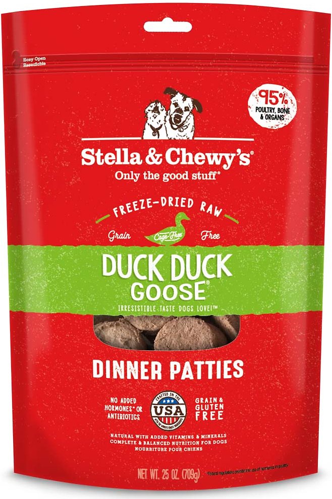Stella&Chewy's Dog Food - Duck Duck Goose Freeze-Dried Raw Dinner Patties