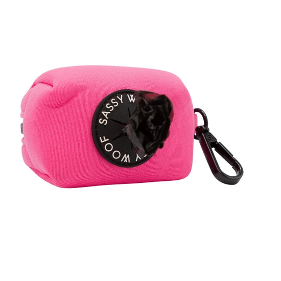 Dog Waste Bag Holder - Neon Pink