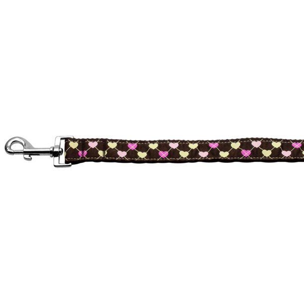 Argyle Hearts Brown Dog Leash