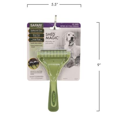 Safari Shed Magic De-Shedding Tool for Dogs with Short to Medium Hair