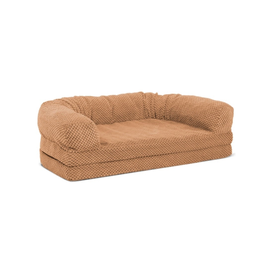 Fold Out Round Chaise Dog Bolster - Tan