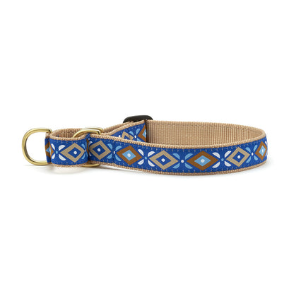 Aztec Blue Dog Collar Martingale