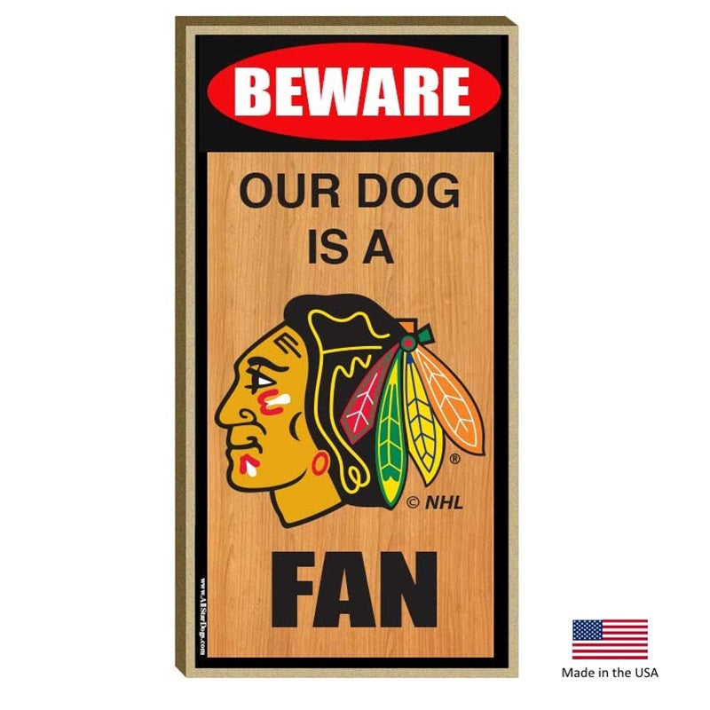 NHL Chicago Blackhawks Wooden Sign