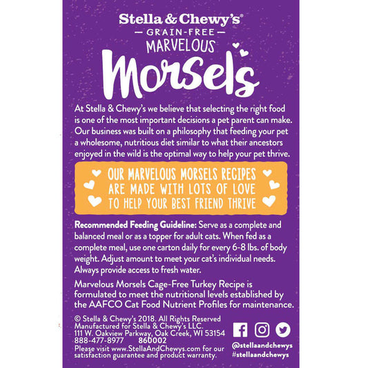 Stella&Chewy's Cat Marvelous Morsels Cage Free Turkey 5.6oz