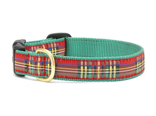 Christmas Sparkle Plaid Dog Collar