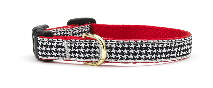Classic Black Houndstooth Small Breed Dog Collar