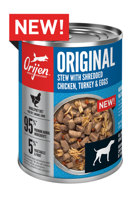 Orijen Wet Dog Food Original Stew Recipe With Chicken Turkey & Eggs