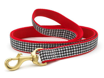 Classic Black Houndstooth Dog Lead