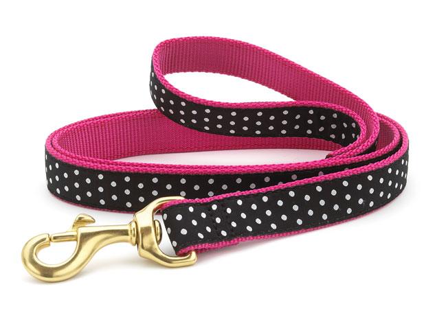 Black & White Dot Dog Lead