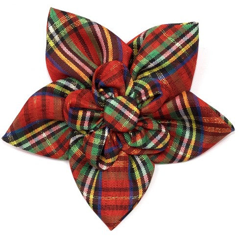 Red Lurex Plaid Pinwheel