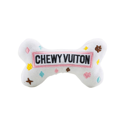 White Chewy Vuiton Bone Toy