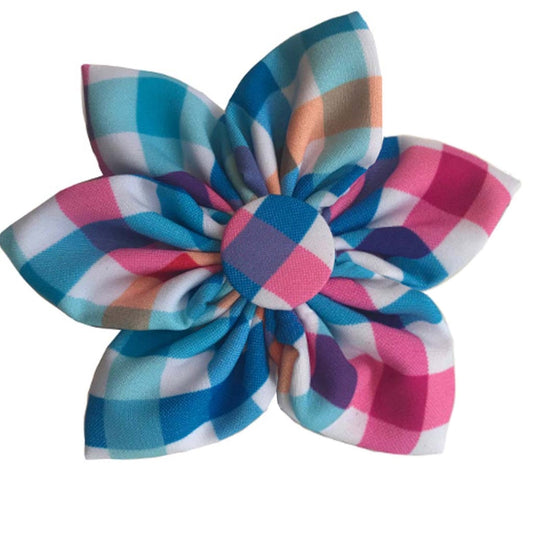 Blue Green Check Pinwheel