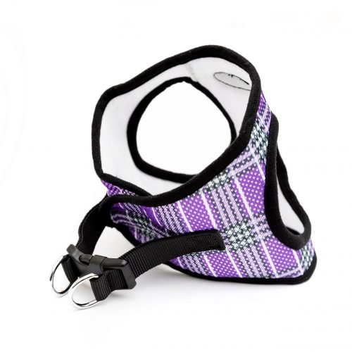 Lavender Plaid Mesh Step In Harnesses