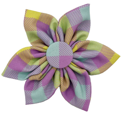 Lavender Lemon Check Pinwheel