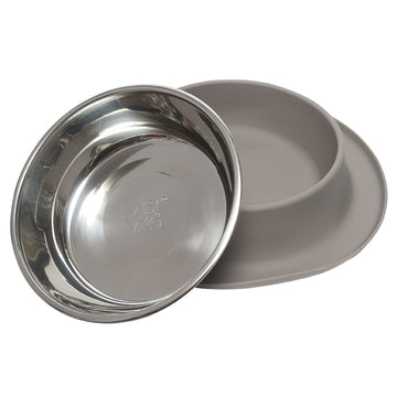 Single Silicone Feeder with Stainless Bowl