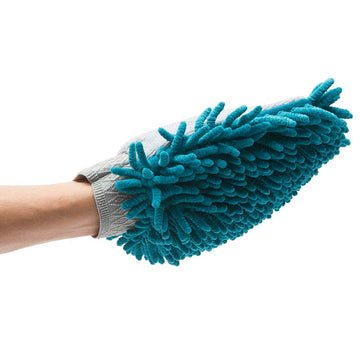 Microfiber Grooming Mitt, Blue