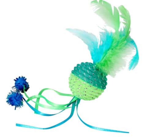 Mesh Ball with Feathers