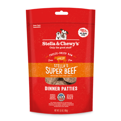 Stella&Chewy's Dog Food - Super Beef Freeze-Dried Raw Dinner Patties