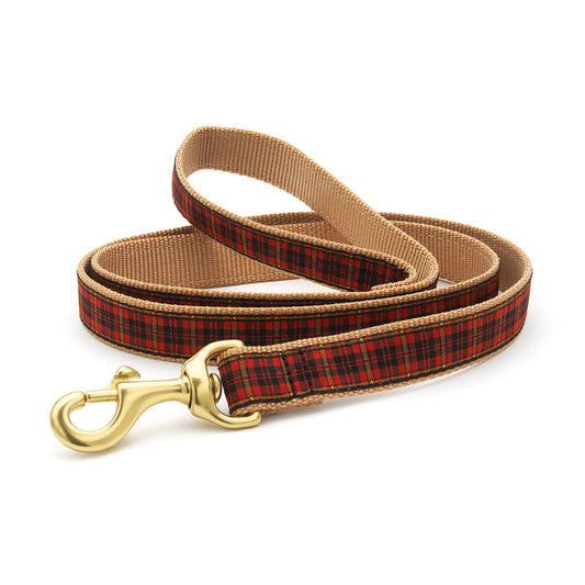 New Red Plaid Dog Lead