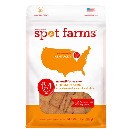 [Treats on sale 30%] Spot Farms Chicken Strip with Glucosamine & Chondroitin 12.5oz