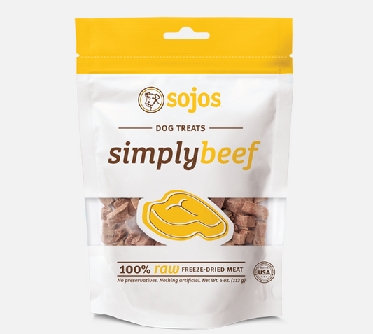 Sojos Simply Beef Dog Treats 4oz