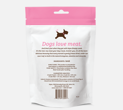 Sojos Simply Lamb Dog Treats 4oz