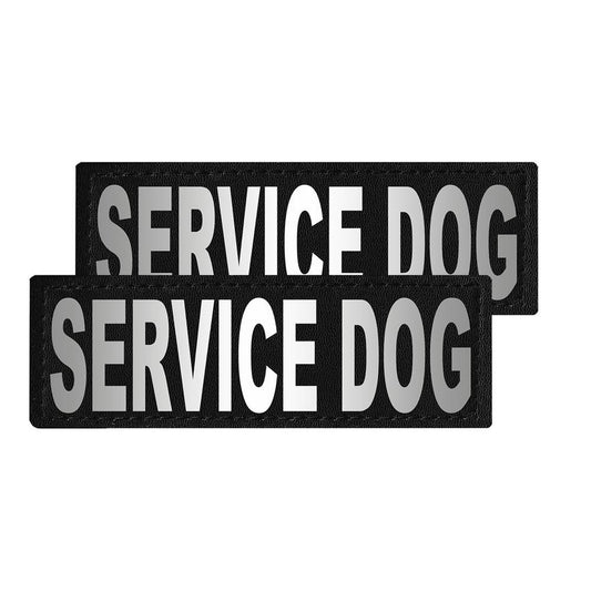 Removable Reflective Patches (Set of 2) - SERVICE DOG